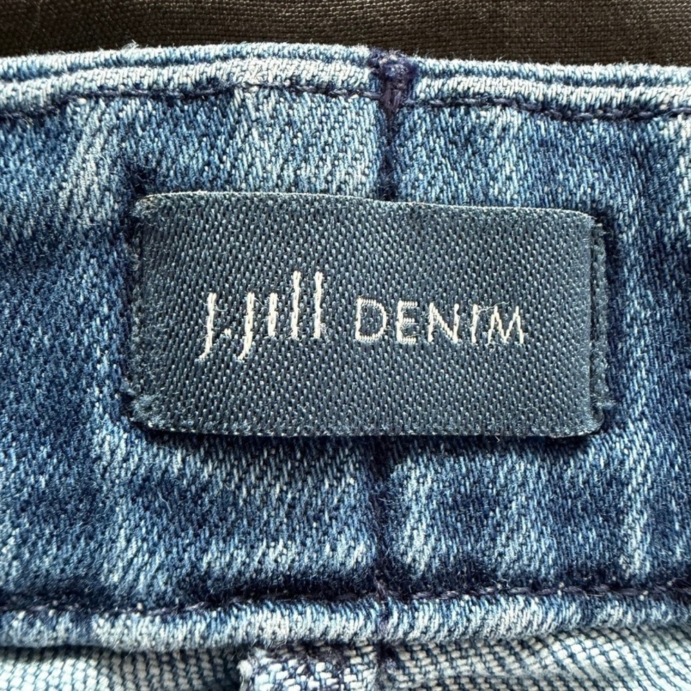 J.Jill Pull On Denim Shorts Womens 22 2X Blue Stretch Bermuda 243374 High Rise - Picture 3 of 7